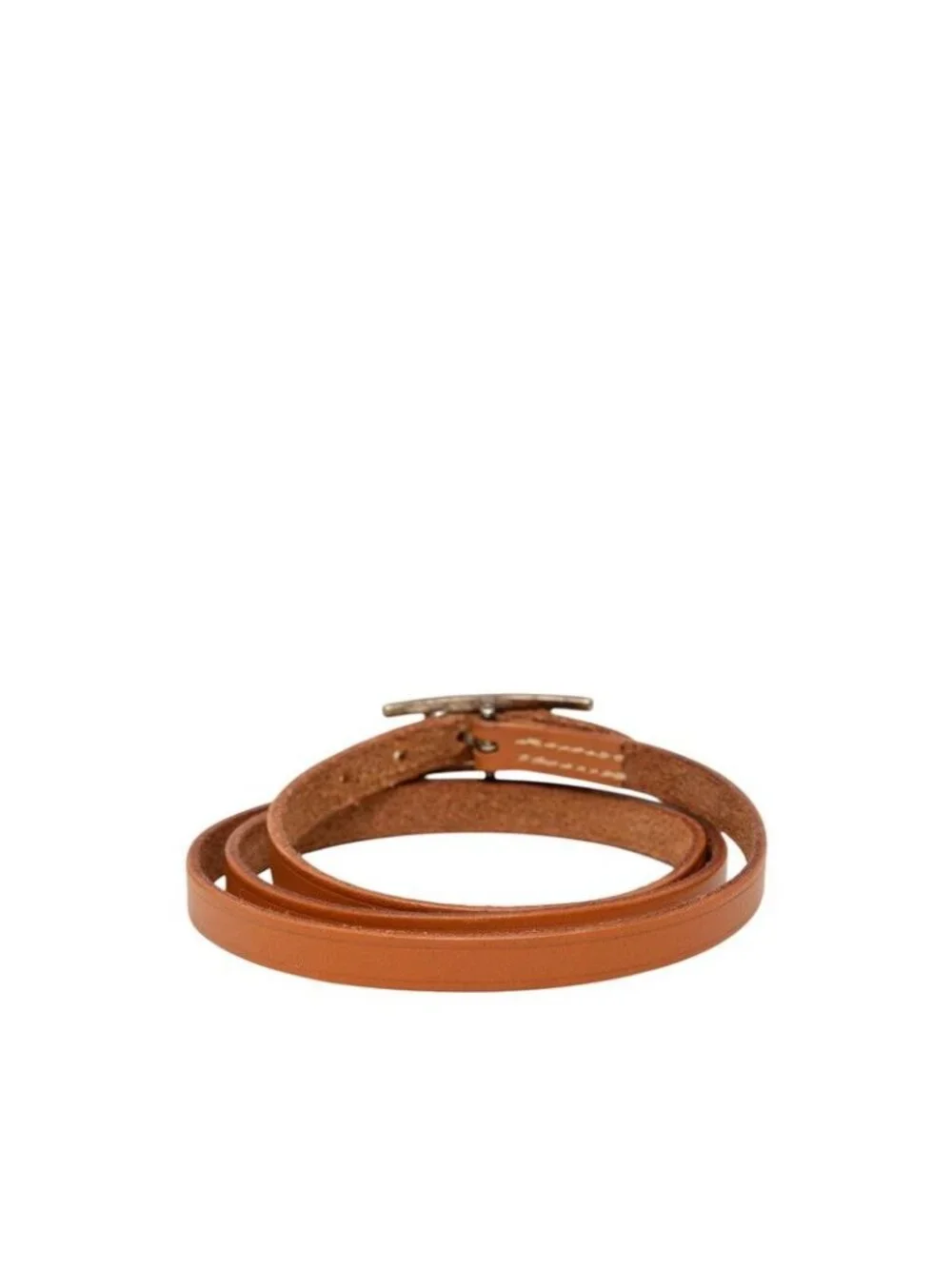 Hermes Hapi Triple Strand Bracelet Brown Leather